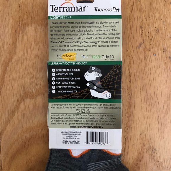 LOT OF 7 PAIRS MEN’S SIZE LRG TERRAMAR THERMA-DRI ATHLETIC / HIKING SOCKS - Picture 12 of 12